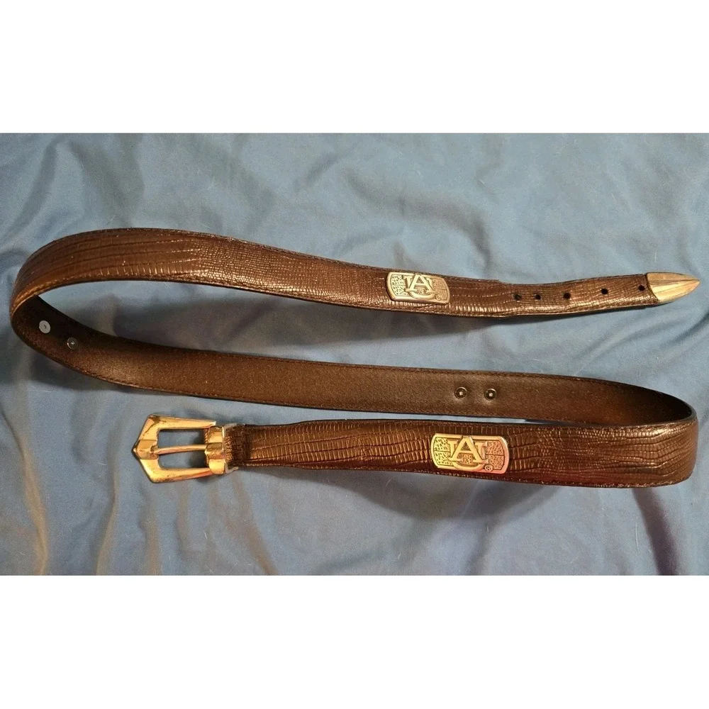 Genuine Leather Brown Belt Auburn Tigers Size 46